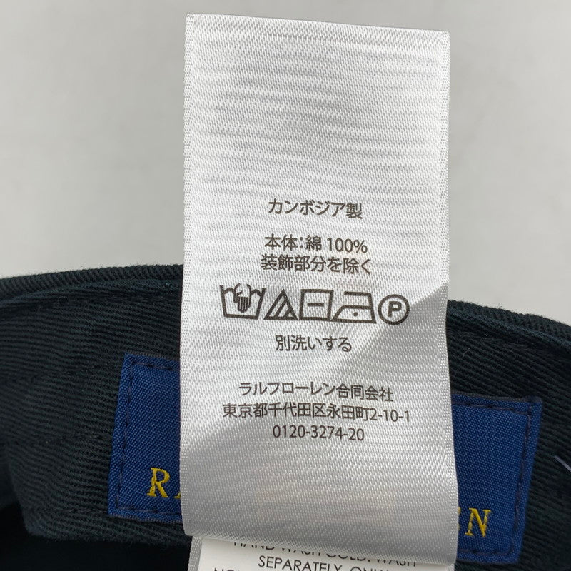 【中古品】【メンズ/レディース】 POLO RALPH LAUREN ポロ・ラルフローレン CHINO SPORT CAP チノ スポーツ キャップ 帽子 185-260704-kh-21-izu サイズ：ONE SIZE カラー：ブラック 万代Net店