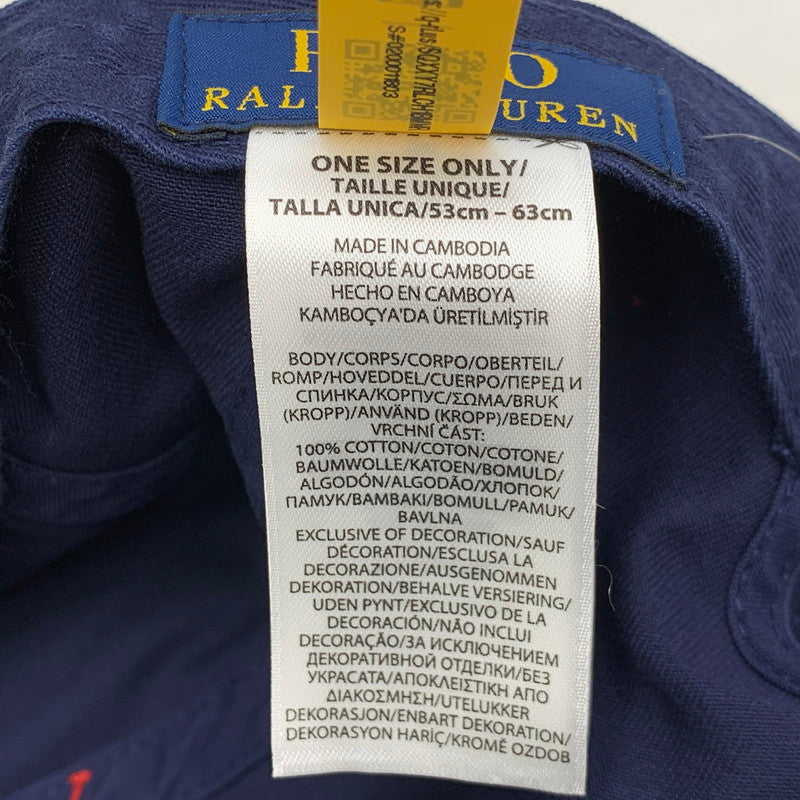 【中古品】【メンズ/レディース】 POLO RALPH LAUREN ポロ・ラルフローレン CHINO SPORT CAP チノ スポーツ キャップ 帽子 185-260704-kh-20-izu サイズ：ONE SIZE カラー：ネイビー 万代Net店