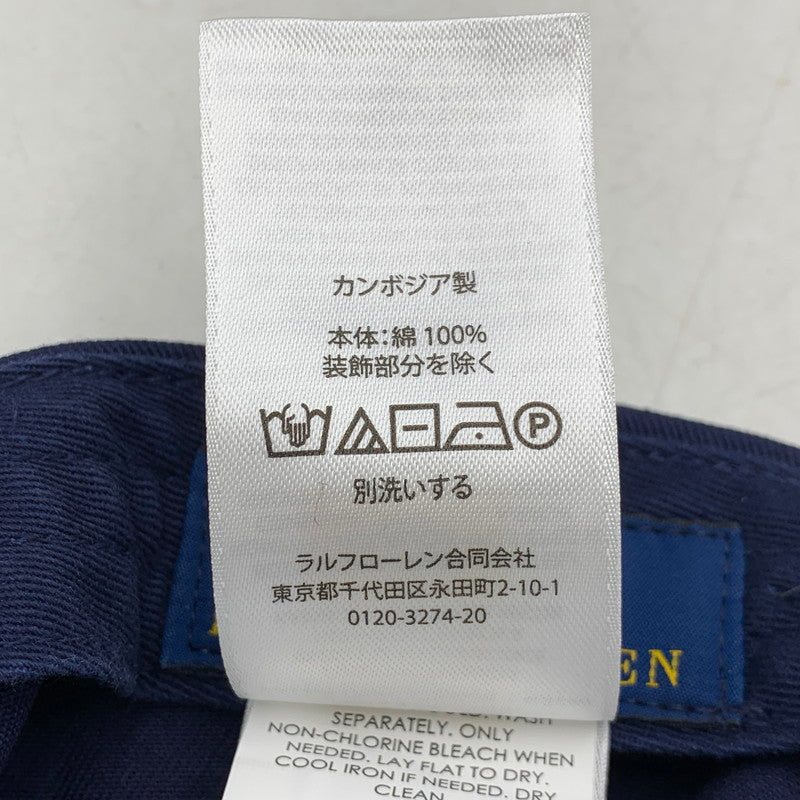 【中古品】【メンズ/レディース】 POLO RALPH LAUREN ポロ・ラルフローレン CHINO SPORT CAP チノ スポーツ キャップ 帽子 185-260704-kh-20-izu サイズ：ONE SIZE カラー：ネイビー 万代Net店