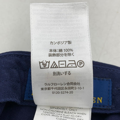 【中古品】【メンズ/レディース】 POLO RALPH LAUREN ポロ・ラルフローレン CHINO SPORT CAP チノ スポーツ キャップ 帽子 185-260704-kh-20-izu サイズ：ONE SIZE カラー：ネイビー 万代Net店