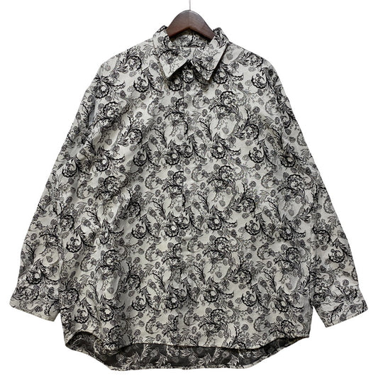【中古品】【メンズ】 HARE ハレ HA020032TO JACQUARD FLOUR L S SHIRT ジャガード フラワー ロングスリーブ シャツ トップス 長袖 147-260720-ya-06-izu サイズ：M カラー：グレー 万代Net店