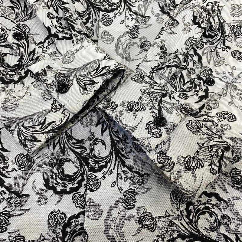 【中古品】【メンズ】 HARE ハレ HA020032TO JACQUARD FLOUR L S SHIRT ジャガード フラワー ロングスリーブ シャツ トップス 長袖 147-260720-ya-06-izu サイズ：M カラー：グレー 万代Net店