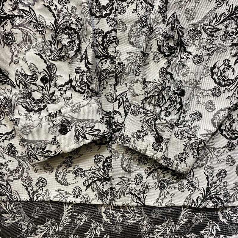 【中古品】【メンズ】 HARE ハレ HA020032TO JACQUARD FLOUR L S SHIRT ジャガード フラワー ロングスリーブ シャツ トップス 長袖 147-260720-ya-06-izu サイズ：M カラー：グレー 万代Net店