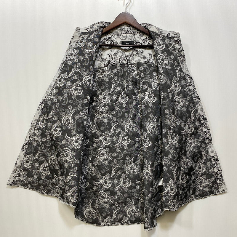 【中古品】【メンズ】 HARE ハレ HA020032TO JACQUARD FLOUR L S SHIRT ジャガード フラワー ロングスリーブ シャツ トップス 長袖 147-260720-ya-06-izu サイズ：M カラー：グレー 万代Net店