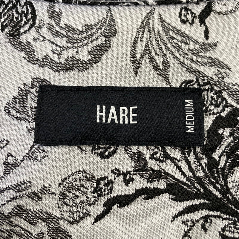 【中古品】【メンズ】 HARE ハレ HA020032TO JACQUARD FLOUR L S SHIRT ジャガード フラワー ロングスリーブ シャツ トップス 長袖 147-260720-ya-06-izu サイズ：M カラー：グレー 万代Net店