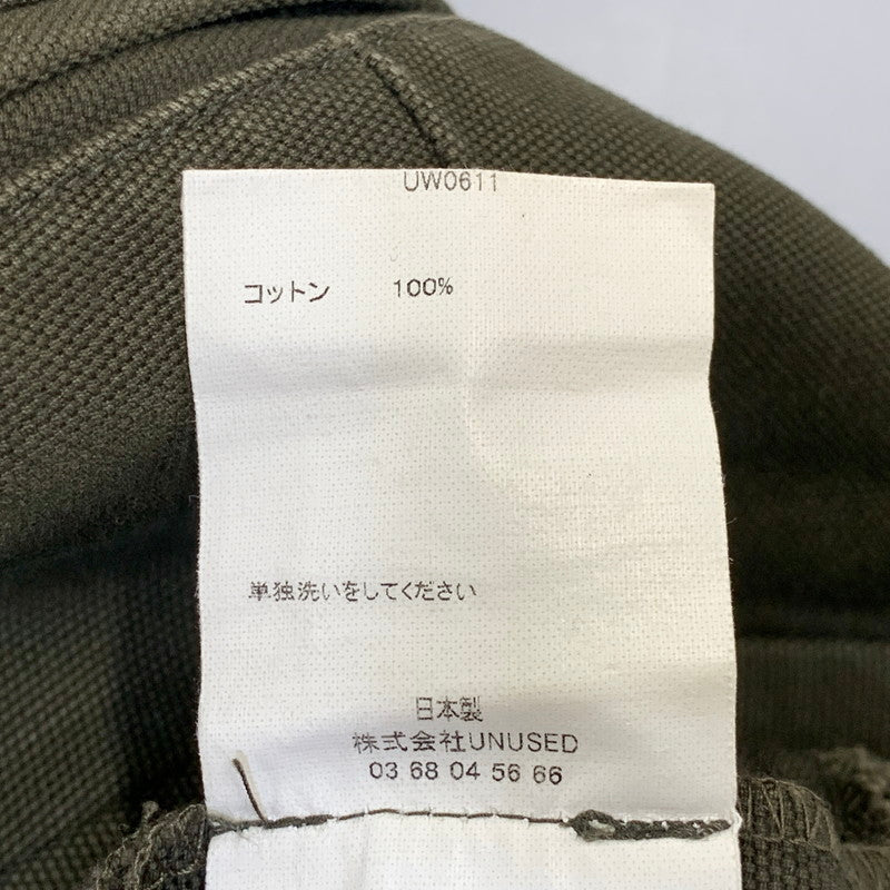 【中古品】【メンズ】 UNUSED アンユーズド DUCK WIDE PANTS UW0611 ダックワイドパンツ 151-260702-as-04-izu サイズ：3 カラー：カーキ 万代Net店