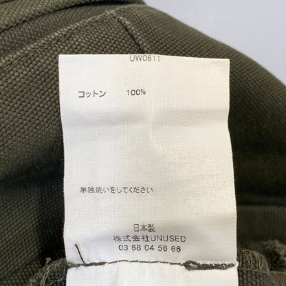 【中古品】【メンズ】 UNUSED アンユーズド DUCK WIDE PANTS UW0611 ダックワイドパンツ 151-260702-as-04-izu サイズ：3 カラー：カーキ 万代Net店