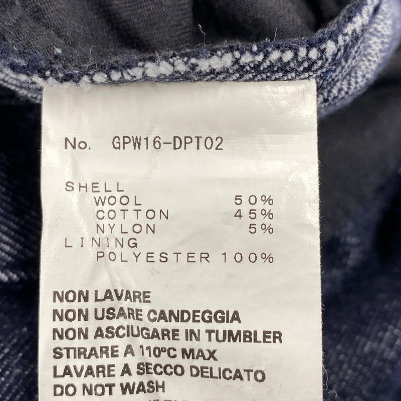 【中古品】【メンズ】 GRAPHPAPER グラフペーパー GPW16-DPT02 C/W DENIM WIDE EASY SLACKS コットンウール デニム ワイド イージー スラックス パンツ ボトムス 151-260704-kh-14-izu サイズ：F カラー：インディゴ 万代Net店