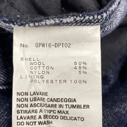 【中古品】【メンズ】 GRAPHPAPER グラフペーパー GPW16-DPT02 C/W DENIM WIDE EASY SLACKS コットンウール デニム ワイド イージー スラックス パンツ ボトムス 151-260704-kh-14-izu サイズ：F カラー：インディゴ 万代Net店