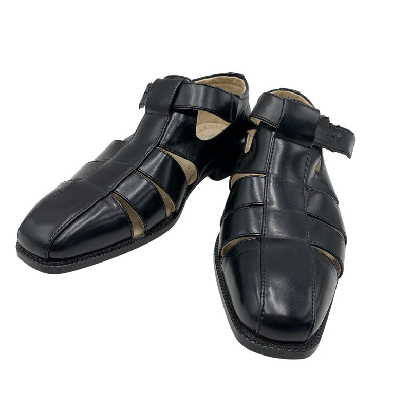 【現状渡し品】【メンズ】 STACY ADAMS ステイシーアダムス 25112-001 LEATHER GURKHA SANDAL レザー グルカ サンダル 靴 164-260628-kh-01-izu サイズ：9M カラー：ブラック 万代Net店