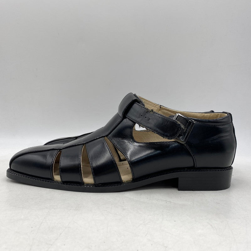 【現状渡し品】【メンズ】 STACY ADAMS ステイシーアダムス 25112-001 LEATHER GURKHA SANDAL レザー グルカ サンダル 靴 164-260628-kh-01-izu サイズ：9M カラー：ブラック 万代Net店