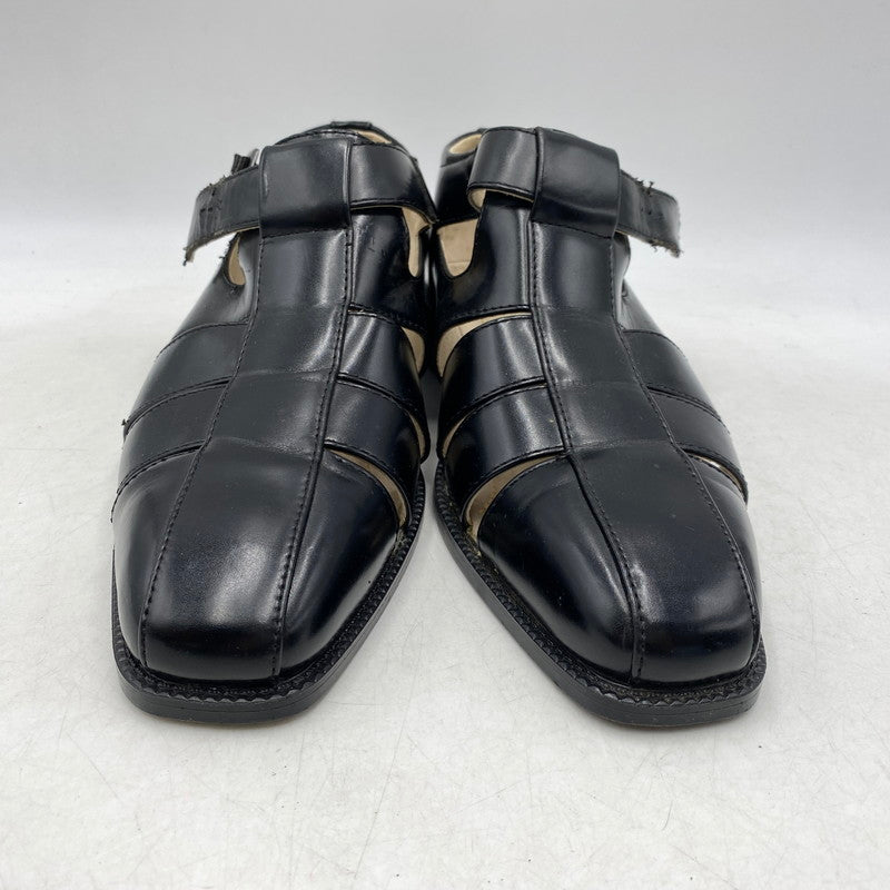 【現状渡し品】【メンズ】 STACY ADAMS ステイシーアダムス 25112-001 LEATHER GURKHA SANDAL レザー グルカ サンダル 靴 164-260628-kh-01-izu サイズ：9M カラー：ブラック 万代Net店