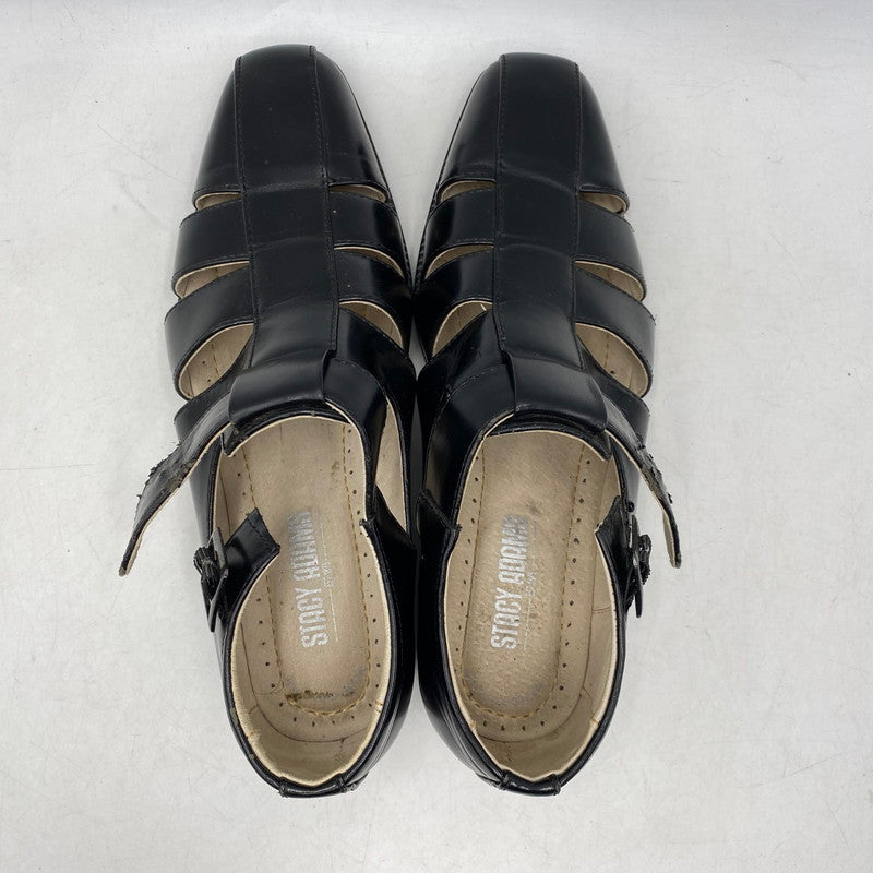 【現状渡し品】【メンズ】 STACY ADAMS ステイシーアダムス 25112-001 LEATHER GURKHA SANDAL レザー グルカ サンダル 靴 164-260628-kh-01-izu サイズ：9M カラー：ブラック 万代Net店