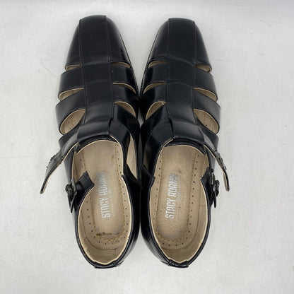 【現状渡し品】【メンズ】 STACY ADAMS ステイシーアダムス 25112-001 LEATHER GURKHA SANDAL レザー グルカ サンダル 靴 164-260628-kh-01-izu サイズ：9M カラー：ブラック 万代Net店
