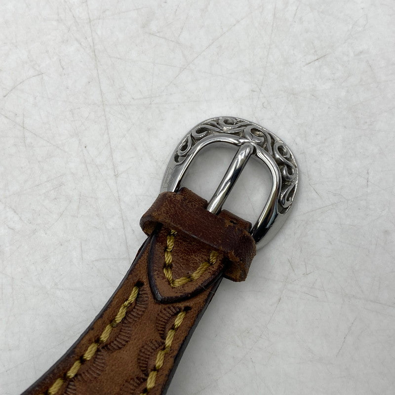 【中古品】【メンズ/レディース】 SAAD サード HOWLITE DIAL LEATHER BAND SQUARE ANALOG WATCH ハウライト ダイヤル レザー バンド アナログ ウォッチ 時計 197-260628-kh-07-izu カラー：ブラウン 万代Net店