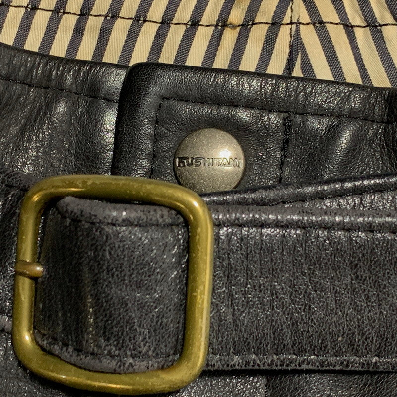 【中古品】【メンズ】 KUSHITANI クシタニ COW LEATHER RIDERS PANTS カウレザー ライダースパンツ 157-260629-as-01-izu サイズ：L カラー：ブラック 万代Net店
