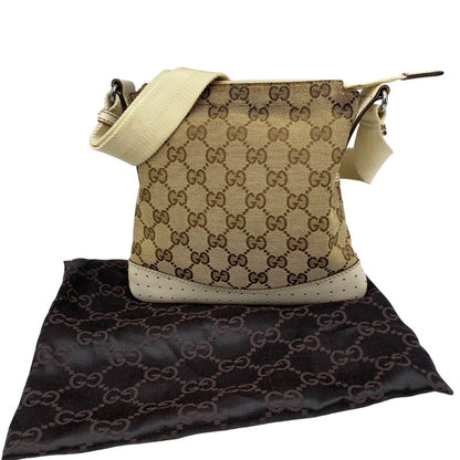 【中古品】【メンズ/レディース】 GUCCI グッチ 147671 GG CANVAS SHOULDER BAG ジージー キャンバス ショルダー バッグ カバン 鞄 180-260629-cs-09-izu カラー：ブラウン×アイボリー 万代Net店