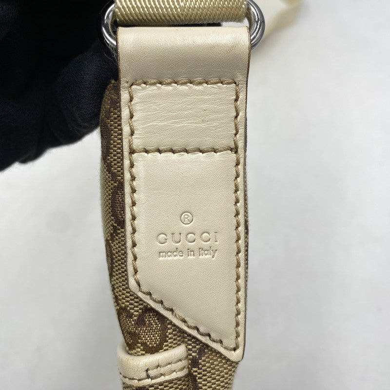 【中古品】【メンズ/レディース】 GUCCI グッチ 147671 GG CANVAS SHOULDER BAG ジージー キャンバス ショルダー バッグ カバン 鞄 180-260629-cs-09-izu カラー：ブラウン×アイボリー 万代Net店