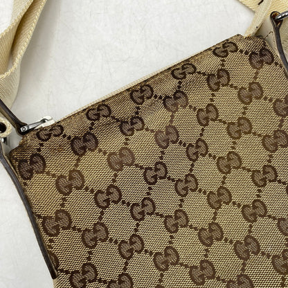 【中古品】【メンズ/レディース】 GUCCI グッチ 147671 GG CANVAS SHOULDER BAG ジージー キャンバス ショルダー バッグ カバン 鞄 180-260629-cs-09-izu カラー：ブラウン×アイボリー 万代Net店