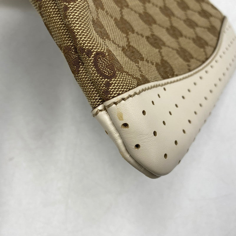 【中古品】【メンズ/レディース】 GUCCI グッチ 147671 GG CANVAS SHOULDER BAG ジージー キャンバス ショルダー バッグ カバン 鞄 180-260629-cs-09-izu カラー：ブラウン×アイボリー 万代Net店
