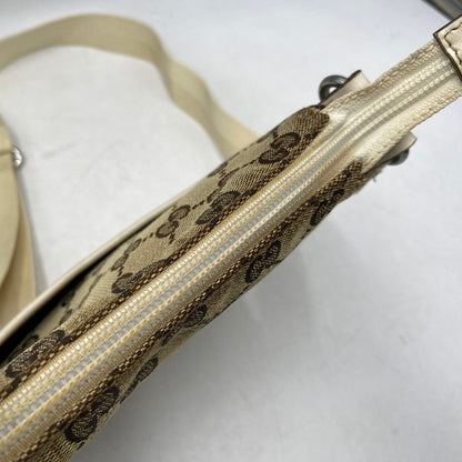 【中古品】【メンズ/レディース】 GUCCI グッチ 147671 GG CANVAS SHOULDER BAG ジージー キャンバス ショルダー バッグ カバン 鞄 180-260629-cs-09-izu カラー：ブラウン×アイボリー 万代Net店