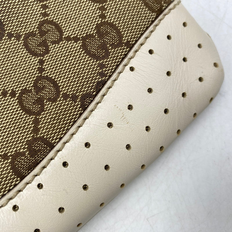 【中古品】【メンズ/レディース】 GUCCI グッチ 147671 GG CANVAS SHOULDER BAG ジージー キャンバス ショルダー バッグ カバン 鞄 180-260629-cs-09-izu カラー：ブラウン×アイボリー 万代Net店
