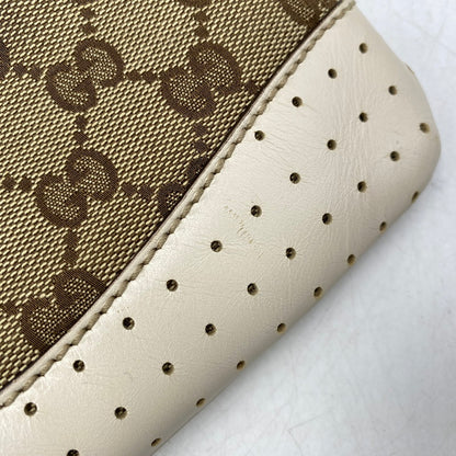 【中古品】【メンズ/レディース】 GUCCI グッチ 147671 GG CANVAS SHOULDER BAG ジージー キャンバス ショルダー バッグ カバン 鞄 180-260629-cs-09-izu カラー：ブラウン×アイボリー 万代Net店