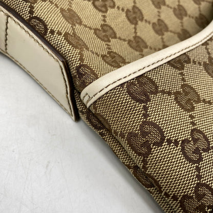 【中古品】【メンズ/レディース】 GUCCI グッチ 147671 GG CANVAS SHOULDER BAG ジージー キャンバス ショルダー バッグ カバン 鞄 180-260629-cs-09-izu カラー：ブラウン×アイボリー 万代Net店
