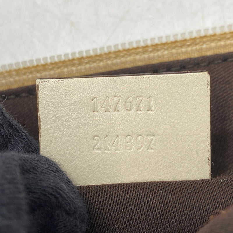 【中古品】【メンズ/レディース】 GUCCI グッチ 147671 GG CANVAS SHOULDER BAG ジージー キャンバス ショルダー バッグ カバン 鞄 180-260629-cs-09-izu カラー：ブラウン×アイボリー 万代Net店