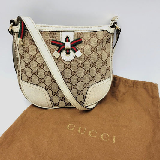 【中古品】【メンズ/レディース】 GUCCI グッチ 211978 SHELLEYLINE GGCANVAS SHOULDER BAG シェリーライン GGキャンバス ショルダー バッグ カバン 180-260630-kh-05-izu カラー：ベージュ×アイボリー 万代Net店