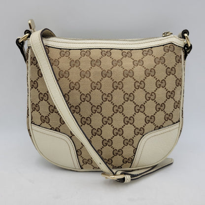 【中古品】【メンズ/レディース】 GUCCI グッチ 211978 SHELLEYLINE GGCANVAS SHOULDER BAG シェリーライン GGキャンバス ショルダー バッグ カバン 180-260630-kh-05-izu カラー：ベージュ×アイボリー 万代Net店