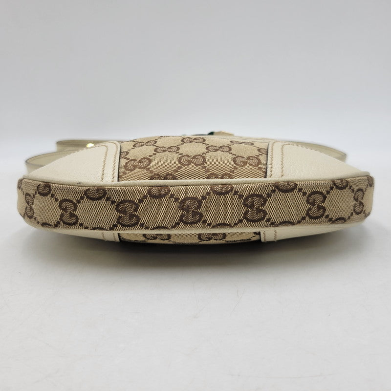 【中古品】【メンズ/レディース】 GUCCI グッチ 211978 SHELLEYLINE GGCANVAS SHOULDER BAG シェリーライン GGキャンバス ショルダー バッグ カバン 180-260630-kh-05-izu カラー：ベージュ×アイボリー 万代Net店