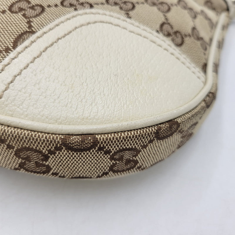 【中古品】【メンズ/レディース】 GUCCI グッチ 211978 SHELLEYLINE GGCANVAS SHOULDER BAG シェリーライン GGキャンバス ショルダー バッグ カバン 180-260630-kh-05-izu カラー：ベージュ×アイボリー 万代Net店