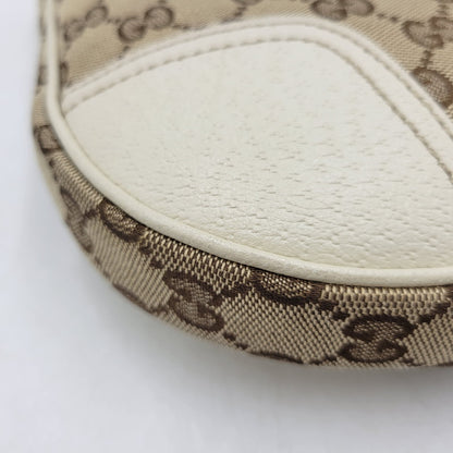 【中古品】【メンズ/レディース】 GUCCI グッチ 211978 SHELLEYLINE GGCANVAS SHOULDER BAG シェリーライン GGキャンバス ショルダー バッグ カバン 180-260630-kh-05-izu カラー：ベージュ×アイボリー 万代Net店