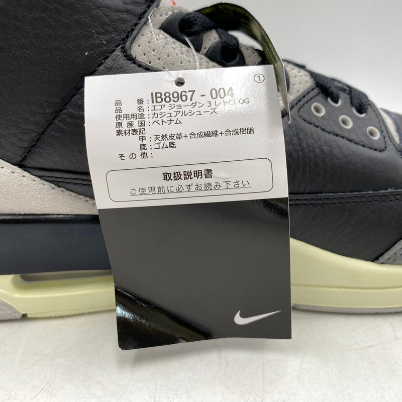 【中古美品】【メンズ】 NIKE ナイキ IB8967-004 AIR JORDAN 3 RETRO エア ジョーダン スリー レトロ スニーカー シューズ 靴 160-260629-cs-02-izu サイズ：27cm カラー：BLACK/CHILE RED-NEUTRAL GREY 万代Net店