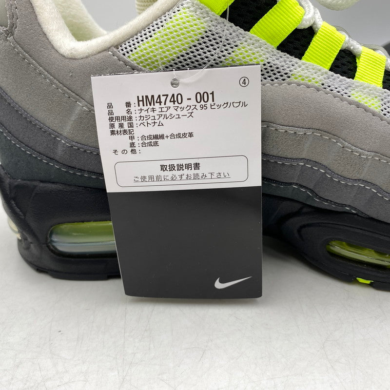 【中古美品】【メンズ】 NIKE ナイキ HM4740-001 AIR MAX 95 OG BIG BUBBLE エア マックス オージー ビッグ バブル スニーカー シューズ 靴 160-260629-cs-03-izu サイズ：27cm カラー：BLACK/NEON YELLOW-COOL GREY 万代Net店