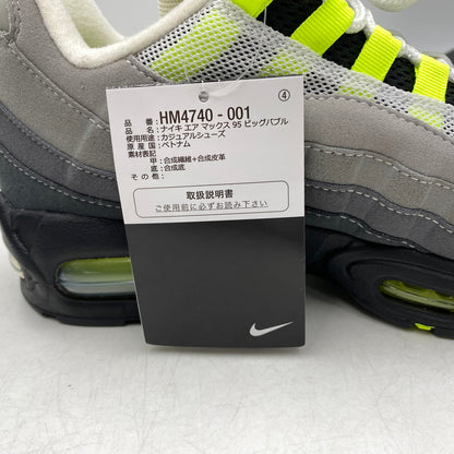 【中古美品】【メンズ】 NIKE ナイキ HM4740-001 AIR MAX 95 OG BIG BUBBLE エア マックス オージー ビッグ バブル スニーカー シューズ 靴 160-260629-cs-03-izu サイズ：27cm カラー：BLACK/NEON YELLOW-COOL GREY 万代Net店