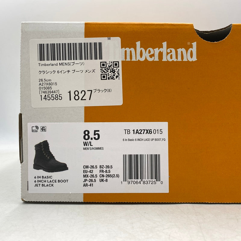 【中古美品】【メンズ】 TIMBERLAND ティンバーランド 1A27X6 6-INCH WATER-RESISTANT BOOT ６インチ ウォーター レジスタント ブーツ シューズ 靴 164-260629-cs-01-izu サイズ：26.5cm カラー：ブラック 万代Net店