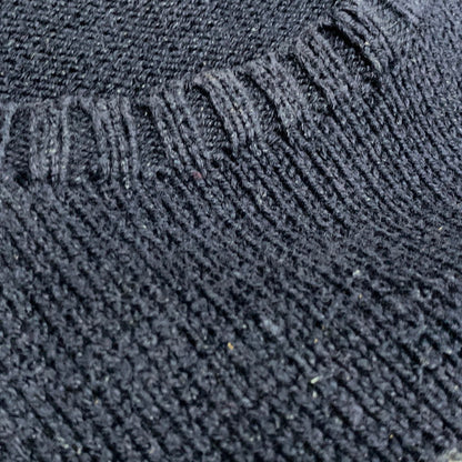 【中古品】【メンズ】 POLO RALPH LAUREN ポロ・ラルフローレン BEAR COTTON KNIT SHIRT ベア コットン ニット 長袖 147-260629-as-10-izu サイズ：XL カラー：ネイビー 万代Net店