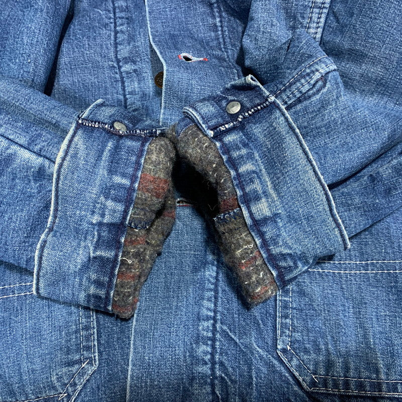 【中古品】【メンズ】 VINTAGE BLANKET LINER DENIM COVERALL JACKET ブランケットライナー デニム カバーオール ジャケット 146-260629-as-06-izu カラー：インディゴ 万代Net店