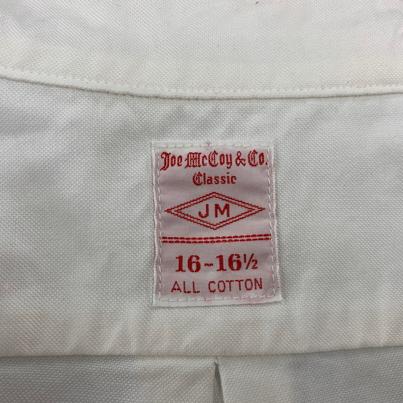 【中古品】【メンズ】 JOE McCOY ジョーマッコイ THE REAL MCCOY'S ザ・リアルマッコイズ BUTTON DOWN SHIRT MS19007 ボタンダウンシャツ 長袖 145-260712-as-07-izu サイズ：16-16 1/2 カラー：ホワイト 万代Net店