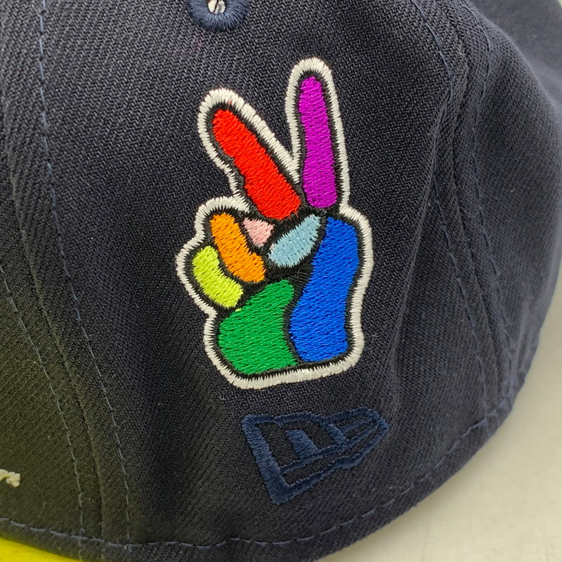 【中古品】【メンズ/レディース】 NEW ERA×JAE TIPS ニューエラ×ジェイティップス DETOROIT TIGERS 59 FIFTTY BASEBALL CAP デトロイト タイガース 59フィフティ ベースボール キャップ 帽子 185-260705-cs-01-izu サイズ：7 1/4 カラー：ネイビー×イエロー 万代Net店