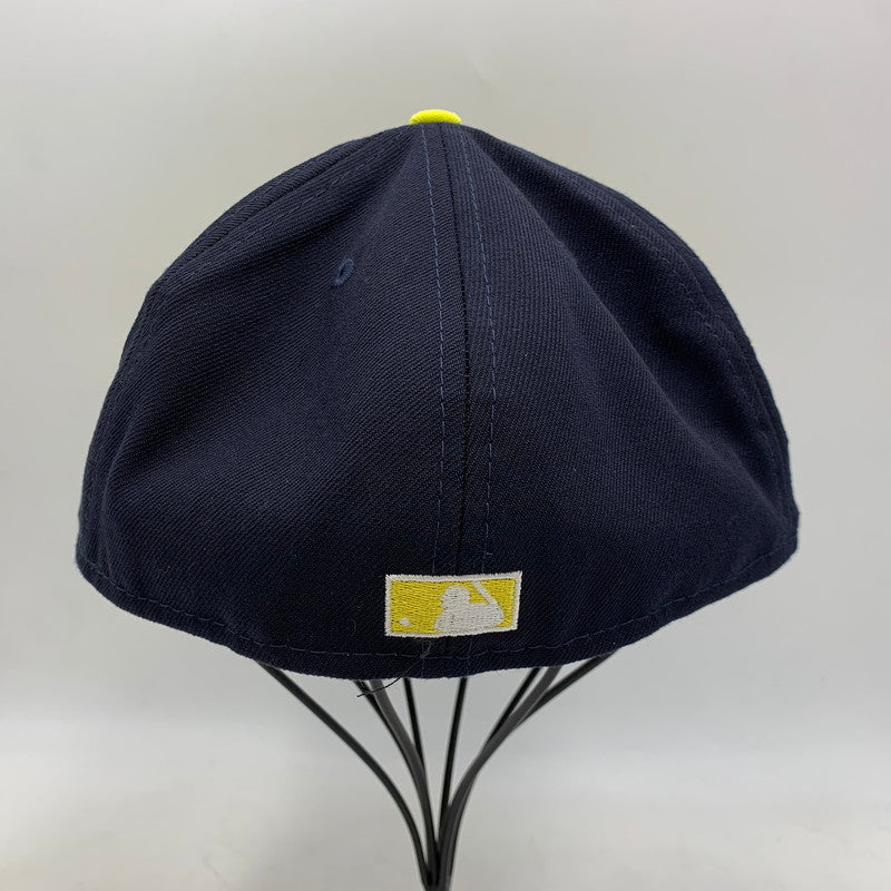 【中古品】【メンズ/レディース】 NEW ERA×JAE TIPS ニューエラ×ジェイティップス DETOROIT TIGERS 59 FIFTTY BASEBALL CAP デトロイト タイガース 59フィフティ ベースボール キャップ 帽子 185-260705-cs-01-izu サイズ：7 1/4 カラー：ネイビー×イエロー 万代Net店