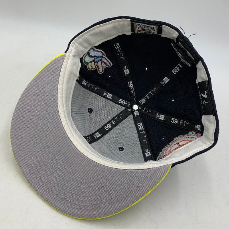 【中古品】【メンズ/レディース】 NEW ERA×JAE TIPS ニューエラ×ジェイティップス DETOROIT TIGERS 59 FIFTTY BASEBALL CAP デトロイト タイガース 59フィフティ ベースボール キャップ 帽子 185-260705-cs-01-izu サイズ：7 1/4 カラー：ネイビー×イエロー 万代Net店