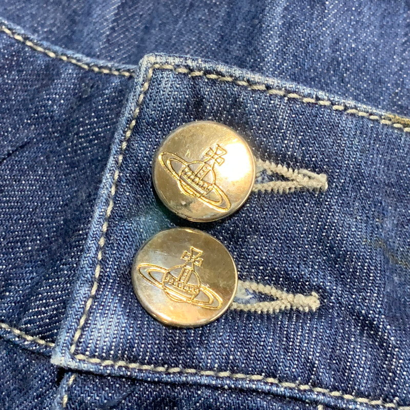 【現状渡し品】【メンズ】 Vivienne WestwoodMAN ヴィヴィアンウエストウッドマン STRAIGHT DENIM PANTS ストレートデニムパンツ ジーンズ ボトムス 152-260629-as-02-izu サイズ：52 カラー：インディゴ 万代Net店