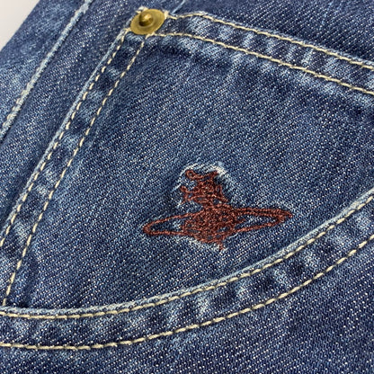 【現状渡し品】【メンズ】 Vivienne WestwoodMAN ヴィヴィアンウエストウッドマン STRAIGHT DENIM PANTS ストレートデニムパンツ ジーンズ ボトムス 152-260629-as-02-izu サイズ：52 カラー：インディゴ 万代Net店