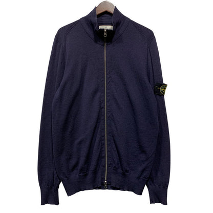 【中古品】【メンズ】 STONE ISLAND ストーンアイランド STELLINA KNIT ZIP CARDIGAN 6915536C4 ステリーナ ニット ジップ カーディガン 141-260629-as-13-izu サイズ：L カラー：ネイビー 万代Net店