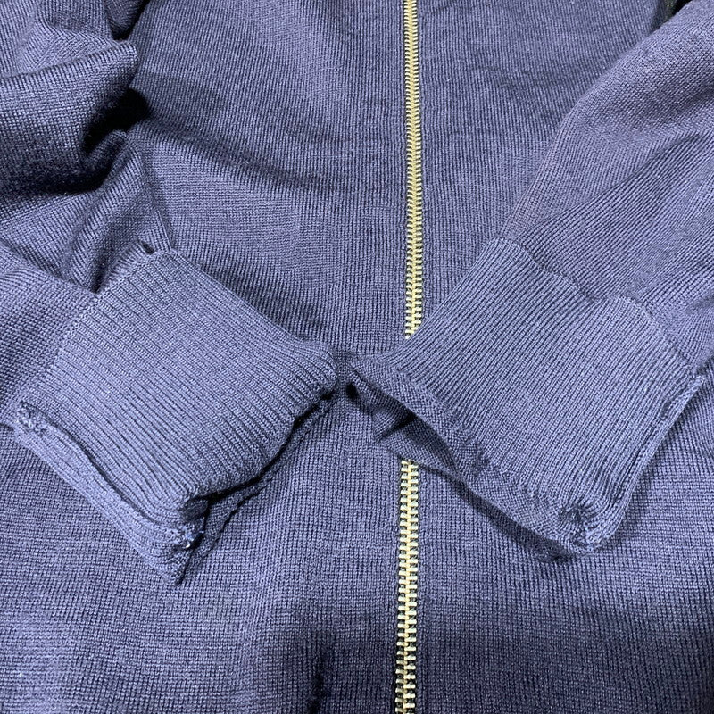 【中古品】【メンズ】 STONE ISLAND ストーンアイランド STELLINA KNIT ZIP CARDIGAN 6915536C4 ステリーナ ニット ジップ カーディガン 141-260629-as-13-izu サイズ：L カラー：ネイビー 万代Net店