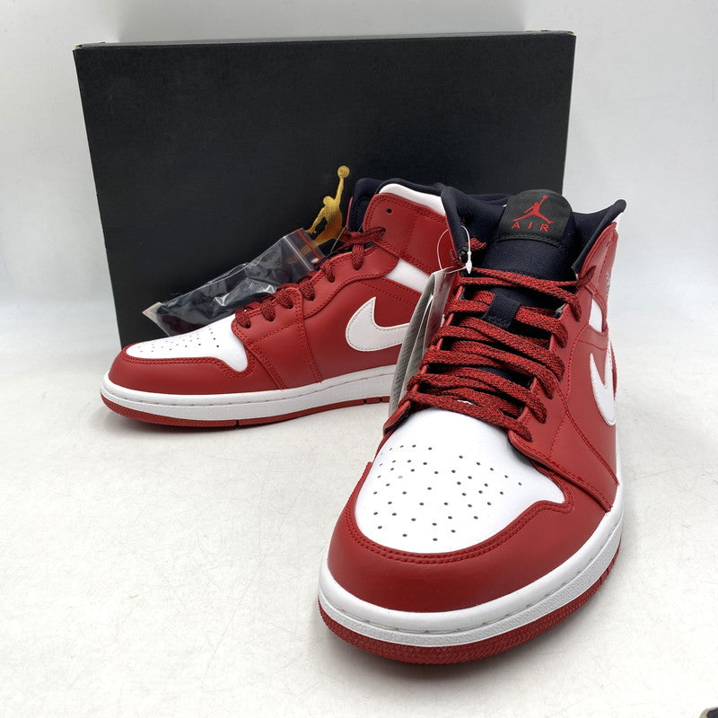 【中古美品】【メンズ】 NIKE ナイキ 554724-605 AIR JORDAN 1 MID エア ジョーダン ワン ミッド スニーカー シューズ 靴 160-260629-cs-04-izu サイズ：29cm カラー：GYM RED/WHITE-BLACK 万代Net店