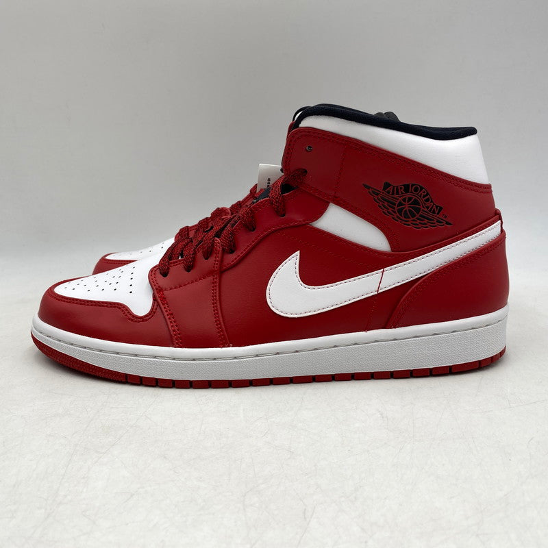 【中古美品】【メンズ】 NIKE ナイキ 554724-605 AIR JORDAN 1 MID エア ジョーダン ワン ミッド スニーカー シューズ 靴 160-260629-cs-04-izu サイズ：29cm カラー：GYM RED/WHITE-BLACK 万代Net店